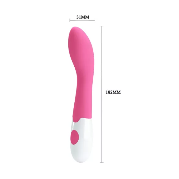 Pretty Love Bishop - vibrador punto G impermeable - silicona rosa-blanco