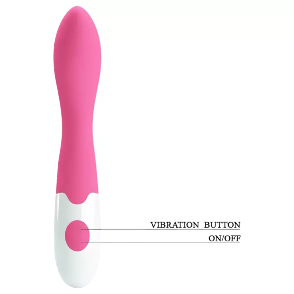 Pretty Love Bishop - vibrador punto G impermeable - silicona rosa-blanco
