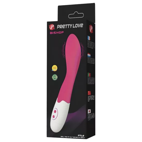 Pretty Love Bishop - vibrador punto G impermeable - silicona rosa-blanco