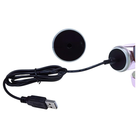 Baile - vibrador con estimulador de clítoris tipo mariposa - silicona rosa