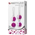 Pretty Love Orgasmic - set de bolas chinas ajustables - silicona blanco/lila