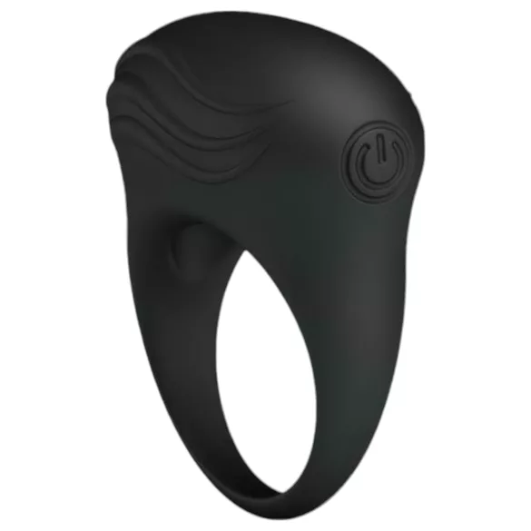 Pretty Love Bertram - anillo para pene vibrador impermeable - silicona negra