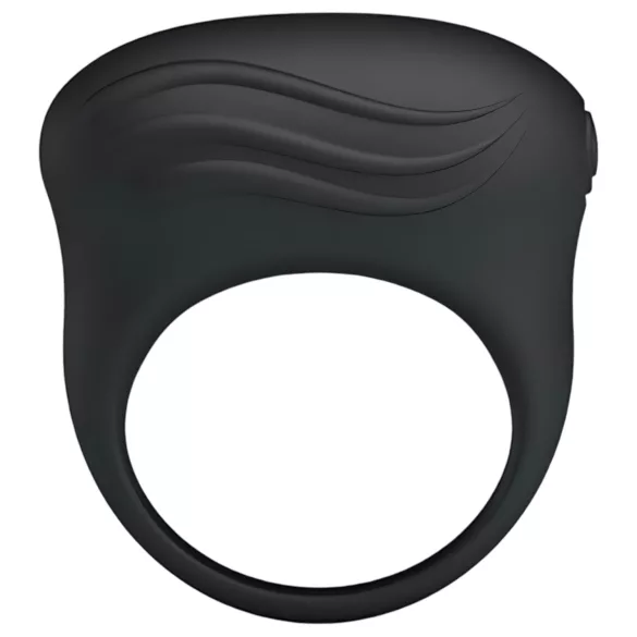 Pretty Love Bertram - anillo para pene vibrador impermeable - silicona negra
