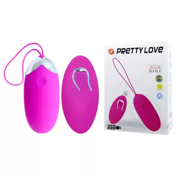 Pretty Love Berger - huevo vibrador recargable con mando - silicona rosa