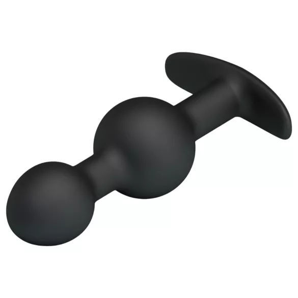 Pretty Love - consolador anal con bolas internas - silicona negra