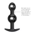 Pretty Love - consolador anal con bolas internas - silicona negra