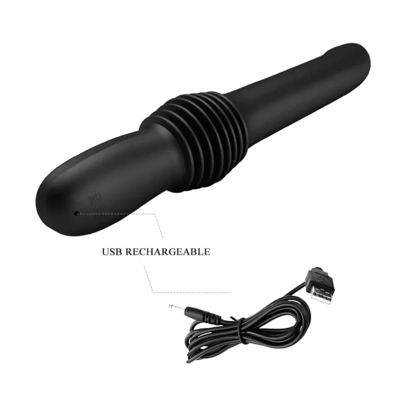 Pretty Love Pazuzu - vibrador estimulador de glande - silicona negra