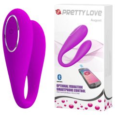   Pretty Love August - vibrador recargable punto G y clítoris - silicona rosa