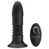 Pretty Love Magic Jinger - consolador anal vibrador con empuje - silicona negra