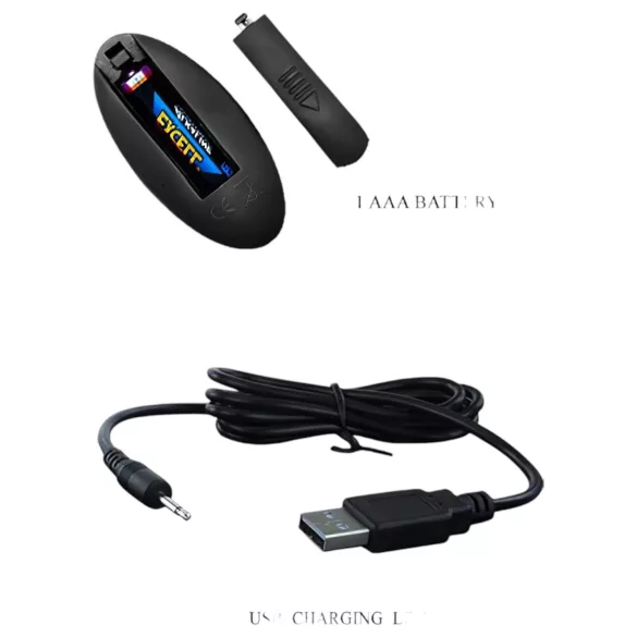 Pretty Love Magic Jinger - consolador anal vibrador con empuje - silicona negra