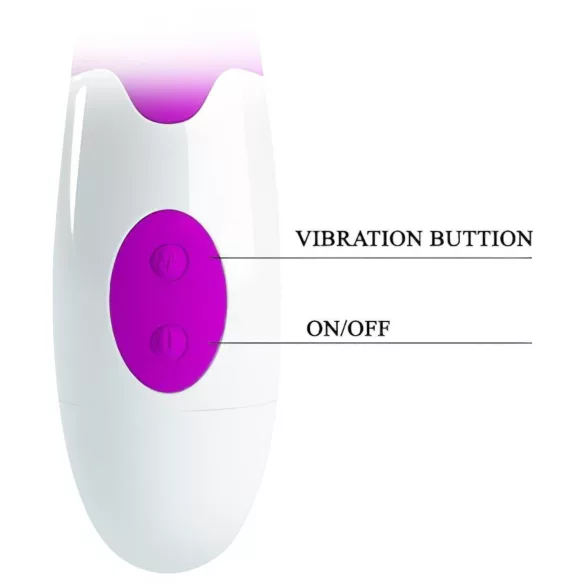 Pretty Love Peter - vibrador con estimulador de clítoris - silicona lila