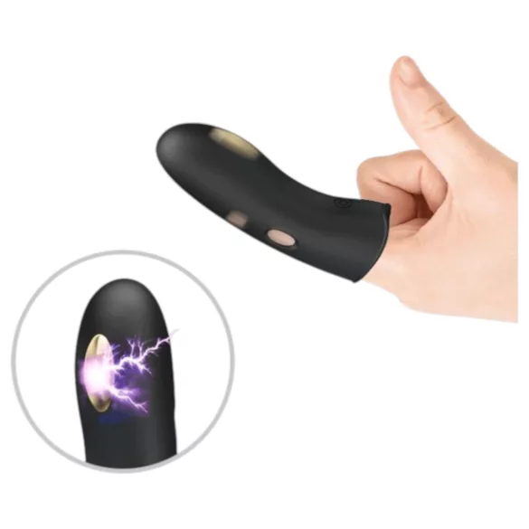 Pretty Love Marico - vibrador de dedo estimulador eléctrico - silicona negra