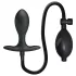 Pretty Love - plug anal inflable con bola interna - silicona negra