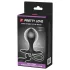 Pretty Love - plug anal inflable con bola interna - silicona negra