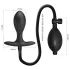 Pretty Love - plug anal inflable con bola interna - silicona negra