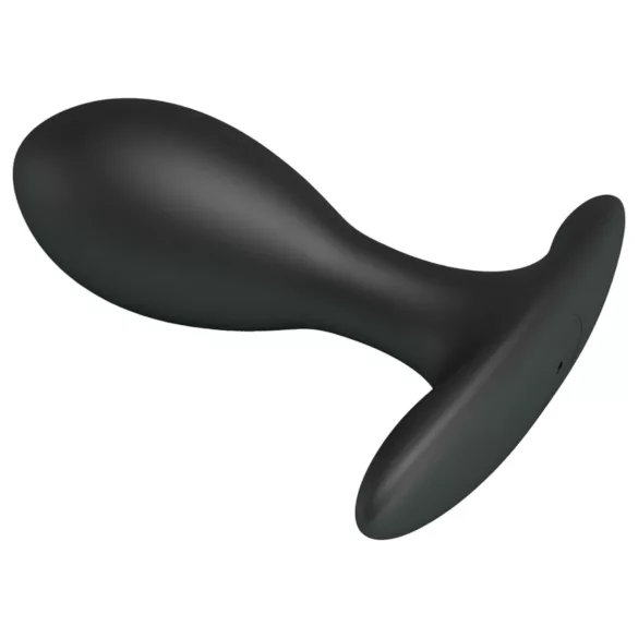 Pretty Love - plug anal inflable con bola interna - silicona negra