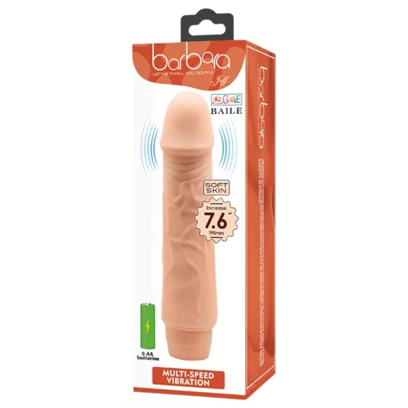 Baile Barbara - vibrador realista - 19,5 cm - color piel
