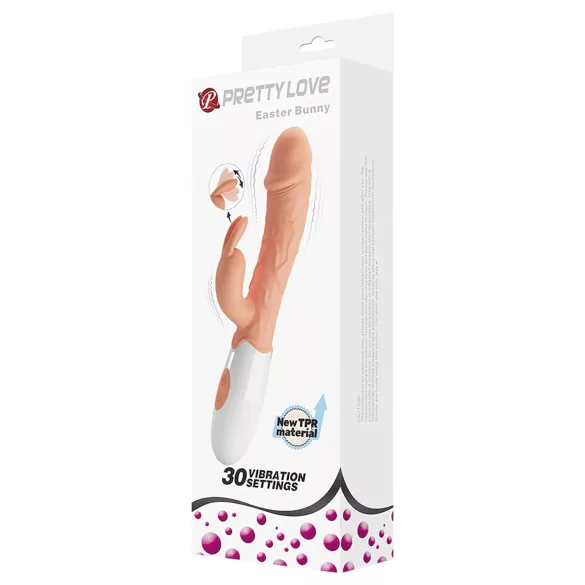 Pretty Love Easter Bunny - vibrador con estimulador de clítoris - color natural