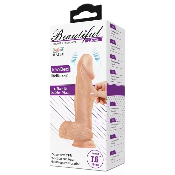Baile Zebulon - consolador realista con testículos vibrador