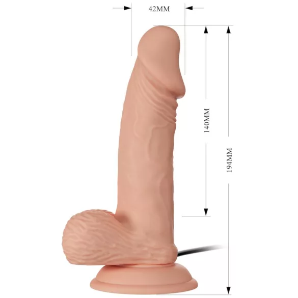 Baile Zebulon - consolador realista con testículos vibrador