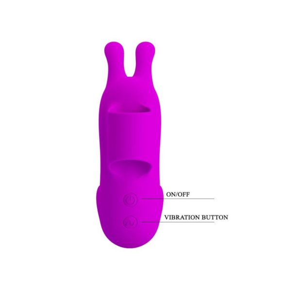 Pretty Love Bunny - vibrador para dedo conejito - silicona lila
