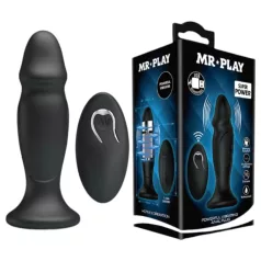   MR. PLAY - vibrador anal recargable con control remoto - silicona negra