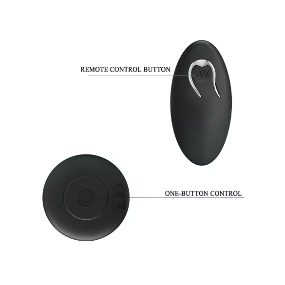 MR. PLAY - vibrador anal recargable con control remoto - silicona negra