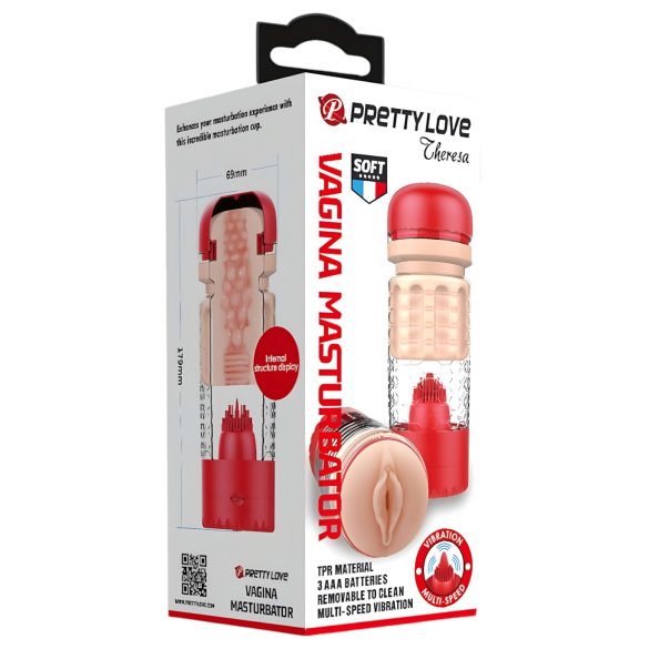 Pretty Love Emily - masturbador vagina artificial - silicona roja