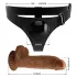 Pretty Love - arnés universal con consolador - 17 cm - negro