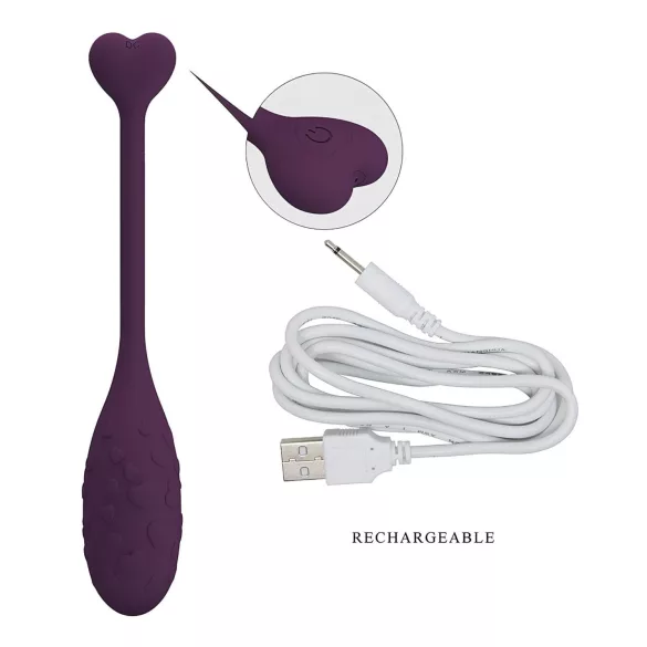 Pretty Love Fisherman - huevo vibrador inteligente (morado)