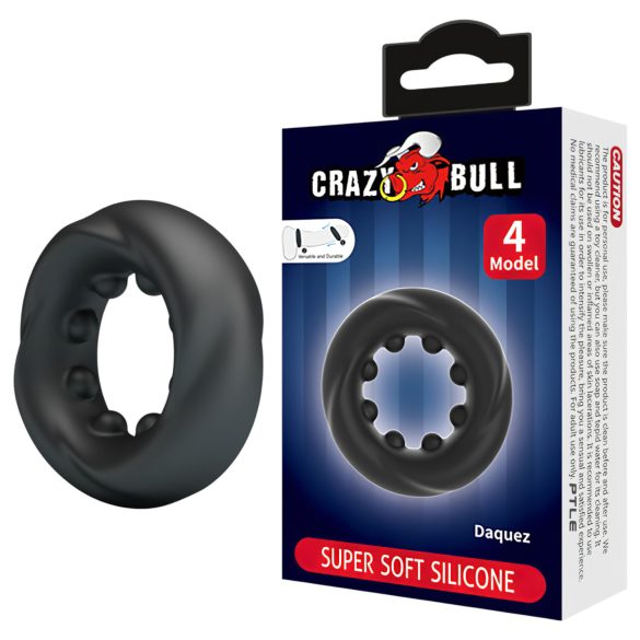 Crazy Bull - anillo para pene estimulante - silicona negra