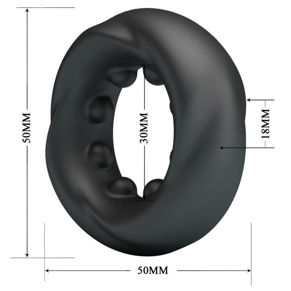 Crazy Bull - anillo para pene estimulante - silicona negra