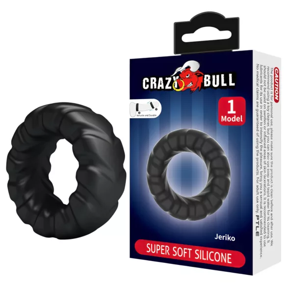 Crazy Bull - anillo para pene extra resistente - silicona negra