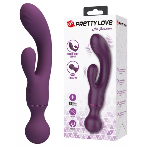 Pretty Love All Rounder - vibrador doble para punto G y clítoris (lila)