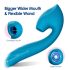 Vibeconnect - Vibrador resistente al agua para G-spot y clítoris (azul)