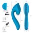 Vibeconnect - Vibrador resistente al agua para G-spot y clítoris (azul)