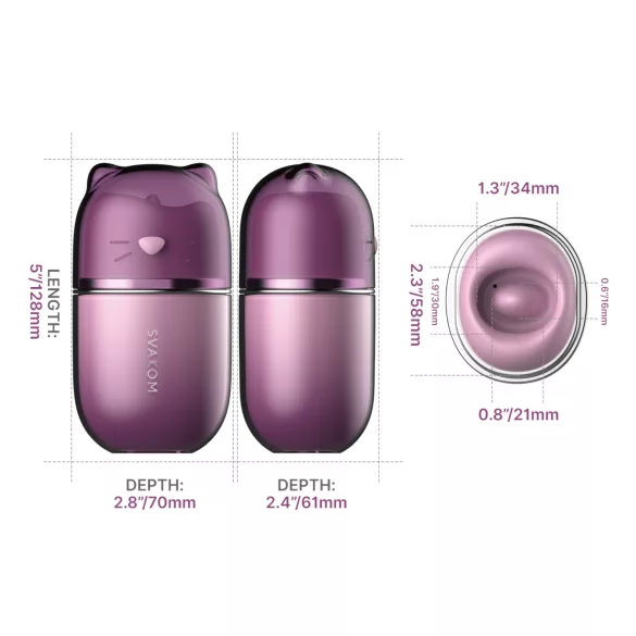 Svakom Klitty - vibrador succionador de clítoris con ondas de aire controlado por aplicación