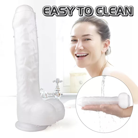 Sex HD Martin - consolador realista con testículos y ventosa - color blanco