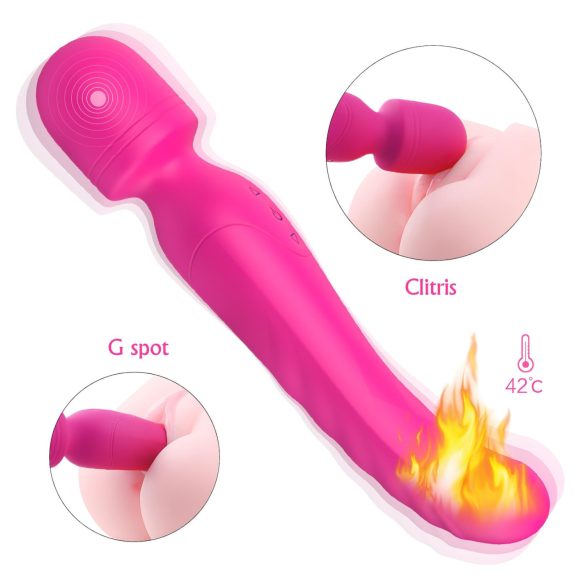 Sex HD Iris - Vibrador Masajeador Calentador 2 Motores (Rosa)