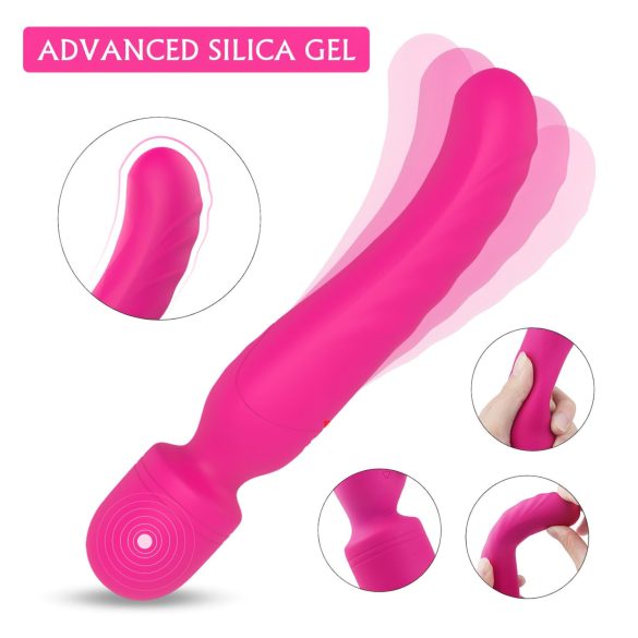 Sex HD Iris - Vibrador Masajeador Calentador 2 Motores (Rosa)