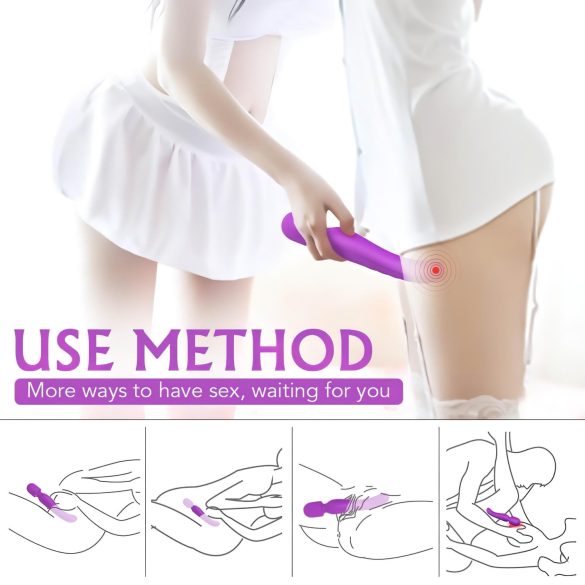 Vibrador masajeador con calefacción 2 motores (lila)