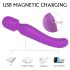Vibrador masajeador con calefacción 2 motores (lila)