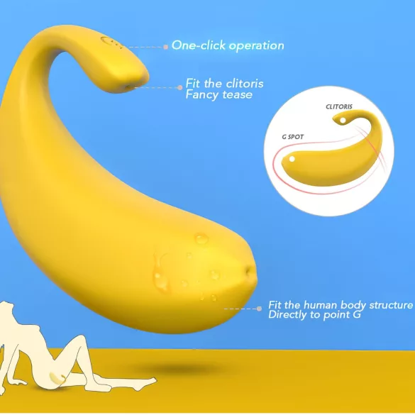 Sex HD - Huevo vibrador controlado por app (amarillo)