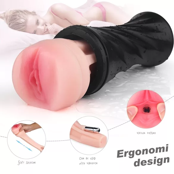 Sex HD Marcus - vagina artificial realista en estuche (negro-natural)