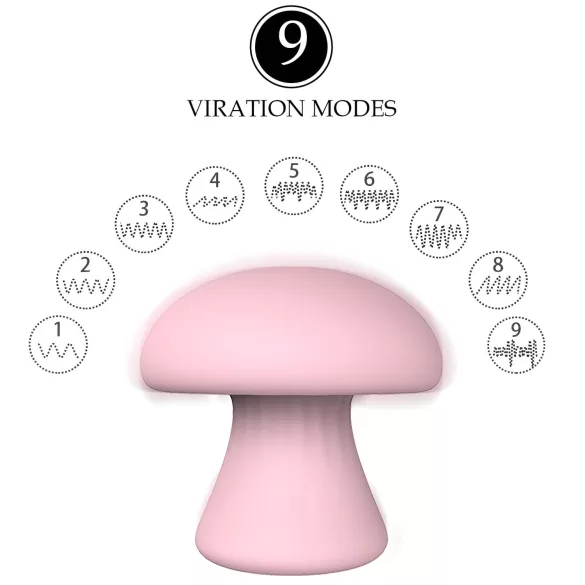 Magic Mushroom - vibrador recargable (rosa)