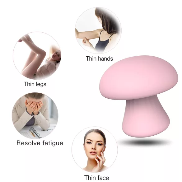 Magic Mushroom - vibrador recargable (rosa)