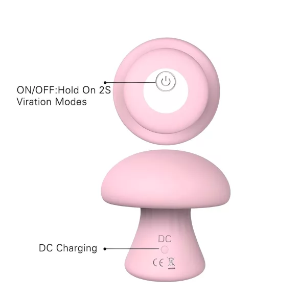 Magic Mushroom - vibrador recargable (rosa)