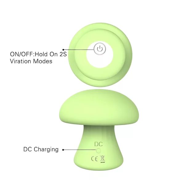 Magic Mushroom - vibrador facial recargable (verde)