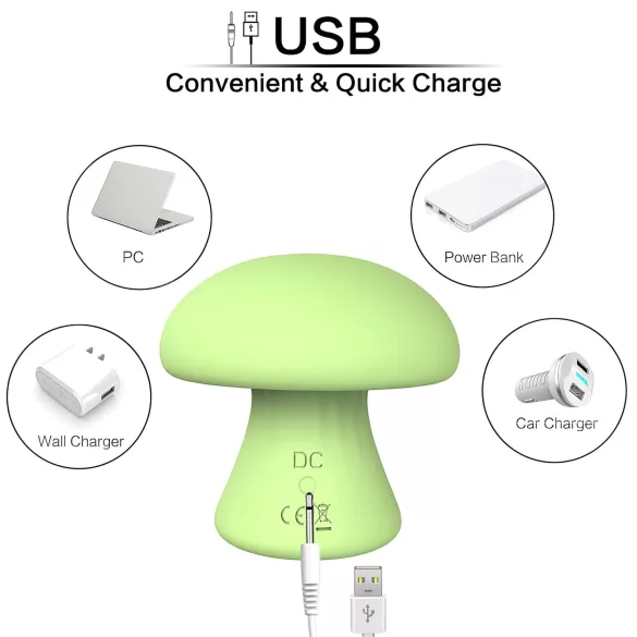 Magic Mushroom - vibrador facial recargable (verde)