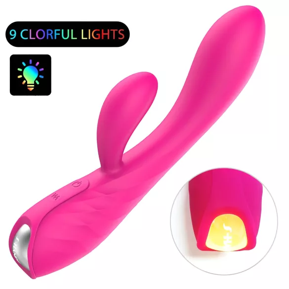 Sex HD Muses - vibrador recargable impermeable con calor - silicona rosa
